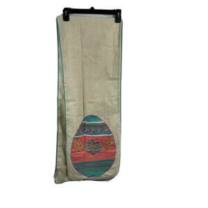 Easter table runner 73" long Artistic Accents large embroider Egg fully lined